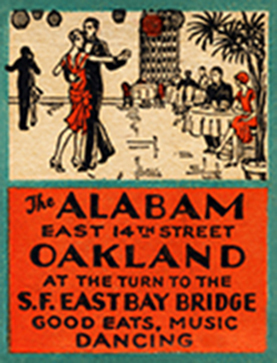 The Alabam, Oakland matchbook cover, circa 1920s