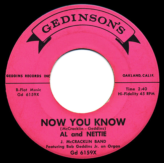 Gedinsons Records 6159 Al and Nettie - Now You Know