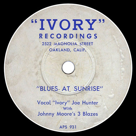 Ivory Recordings 78rpm Ivory Joe Hunter, circa 1945