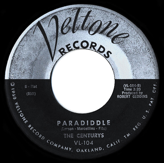 Veltone Records 104 The Centurys - Paradiddle