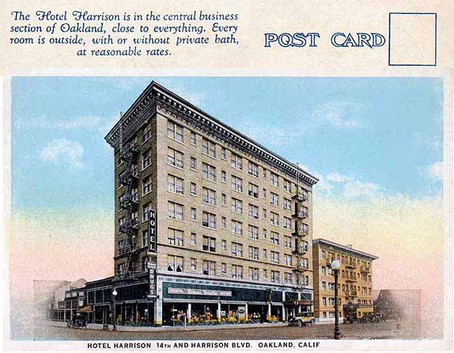 Hotel Harrison postcard circa 1920's
