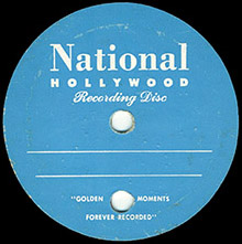 Record label from home recording disc of unknown Slim Jenkins ventriliquist, circa 1940's/50s